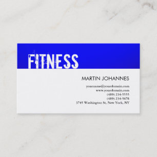 Fitness moderne Sport Bleu Blanc Carte de visite