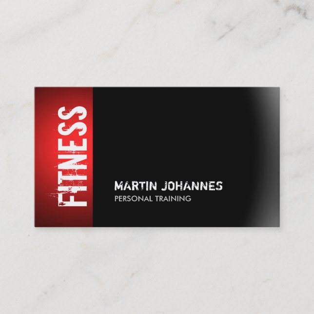 Fitness moderne Sport Red Grey Carte de visite (Devant)