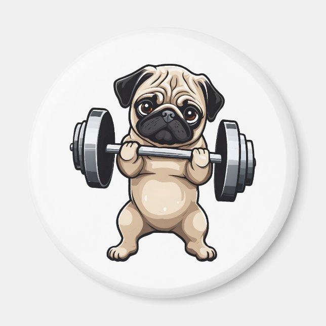 Fitness Mops Magnet (Vorne)