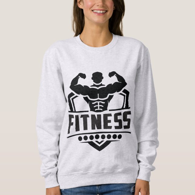 Fitness Motivation Graphic | Strong & Active Life Sweatshirt (Vorderseite)