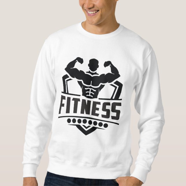 Fitness Motivation Graphic | Strong & Active Life Sweatshirt (Vorderseite)