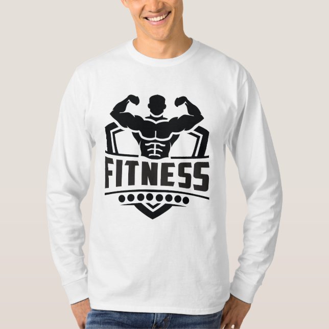 Fitness Motivation Graphic | Strong & Active Life T-Shirt (Vorderseite)