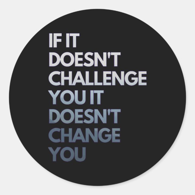 Fitness Motivation Inspiration Zitat Fitness Runder Aufkleber (Vorderseite)