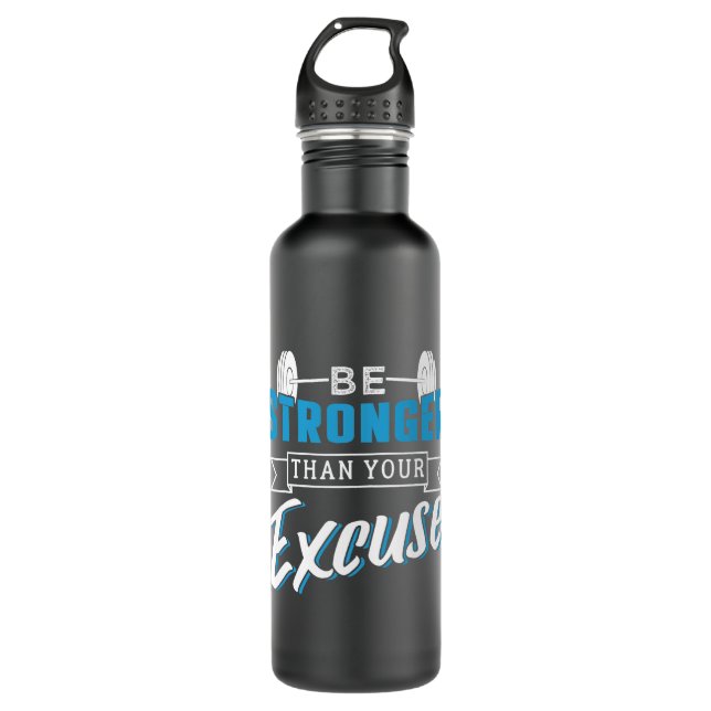 Fitness Motivation Workout Design für Männer Edelstahlflasche (Vorderseite)