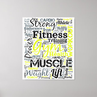Fitness-Motivations-Typografie-Design Leinwanddruck