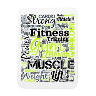 Fitness-Motivations-Typografie-Design Magnet