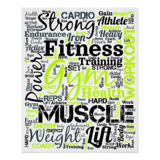 Fitness-Motivations-Typografie-Design Poster