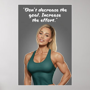 Fitness-Motivationsposter – Erhöhe die Anstrengung Poster