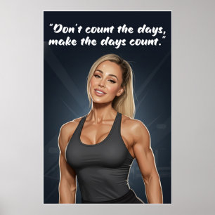 Fitness-Motivationsposter – Nutze die Tage Poster