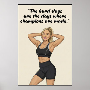 Fitness-Motivationsposter Poster