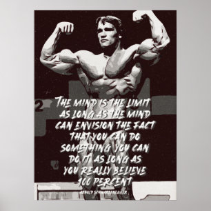 Fitness-Motivationszitat Bodybuilder-Stil Modern  Poster