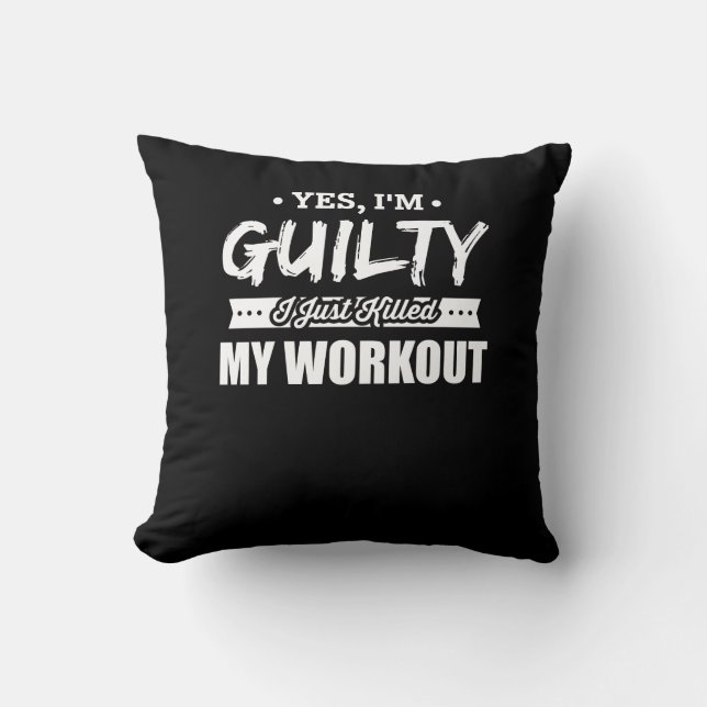 Fitness Motivierend habe ich gerade meinen Workout Kissen (Vorderseite)