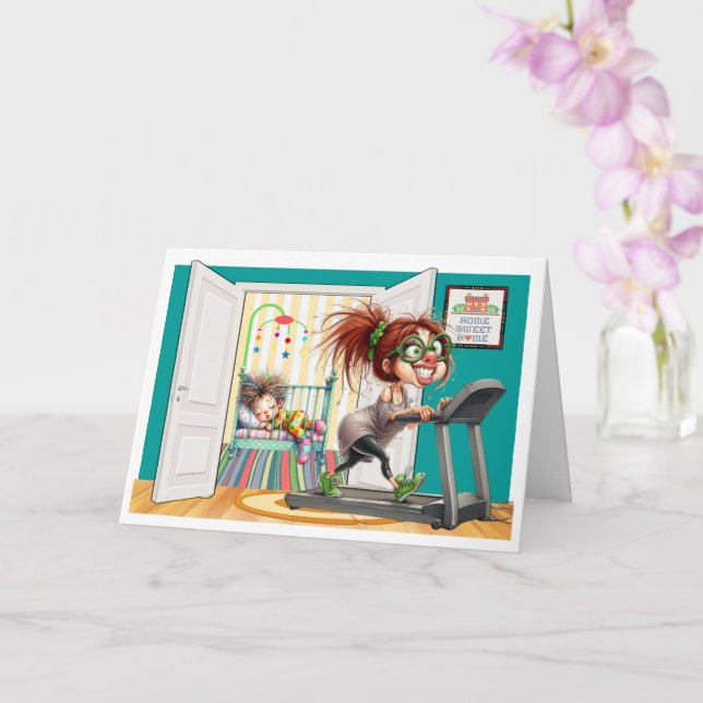 Fitness oder Mama Karte (Orchidee)