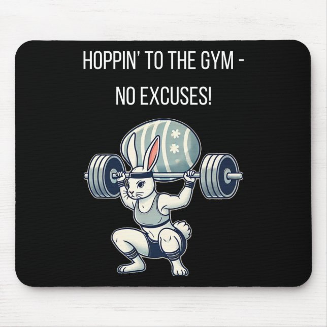 Fitness-Osterhase Fitness-Osterhase  Mousepad (Vorne)