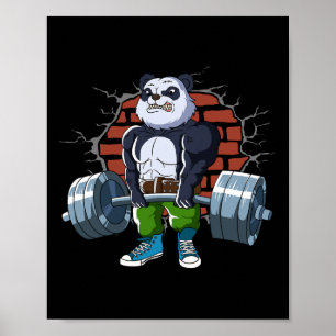 Fitness Pan für Bodybuilding und Gewichtsabnahme Poster