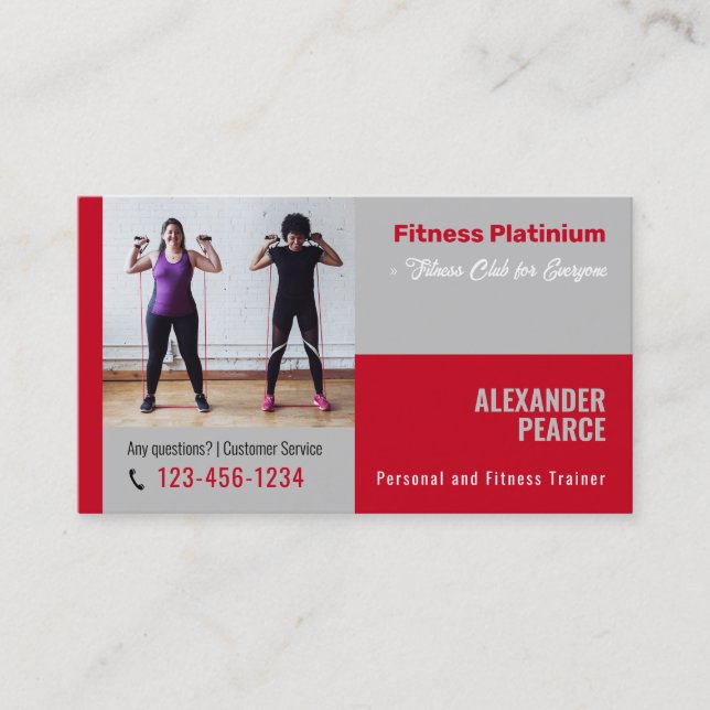 Fitness Personal Trainer | Aktives Sport Visitenkarte (Vorderseite)