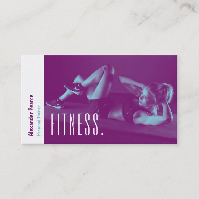 Fitness Personal Trainer | Aktives Sport Visitenkarte (Vorderseite)