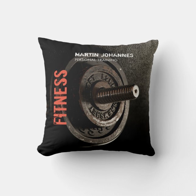 Fitness Personal Trainer Bodybuilding Modern Sharp Kissen (Vorderseite)