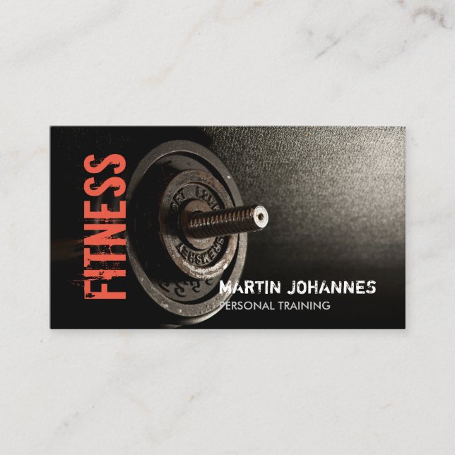 Fitness Personal Trainer Bodybuilding Modern Sharp Visitenkarte (Vorderseite)