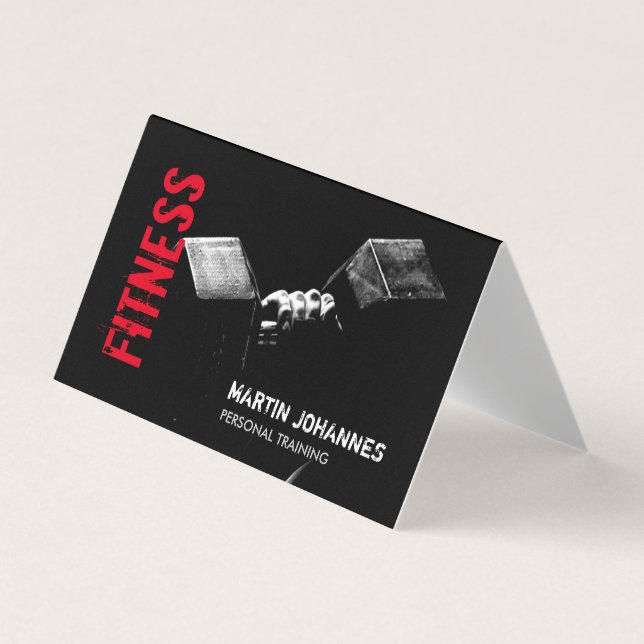 Fitness Personal Trainer Bodybuilding Modern Sharp Visitenkarten (Vorderseite)
