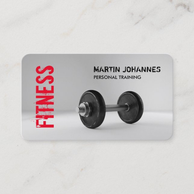 Fitness Personal Trainer Bodybuilding Moderne Visitenkarte (Vorderseite)