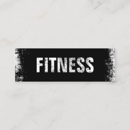 Fitness Personal Trainer Bold Black Grunge Mini Visitenkarte