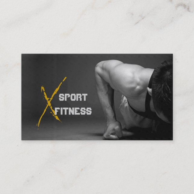 Fitness, Personal Trainer, Carte de visite (Devant)