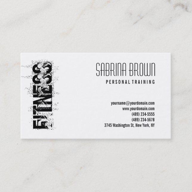 Fitness Personal Trainer Carte de visite blanc (Devant)