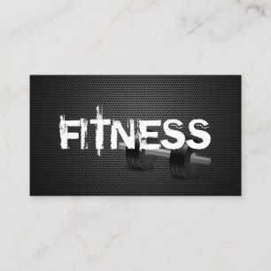 Fitness & Personal Trainer Dunkles Metall Visitenkarte