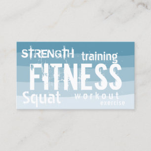 Fitness Personal Trainer Dusty Blue Strip Loyalitä Treuekarte