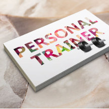 Fitness Personal Trainer Geometric Mosaik Text