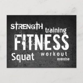 Fitness Personal Trainer Grunge Dark Beruflich Postkarte