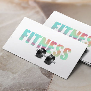 Fitness Personal Trainer Holographische Typografie Visitenkarte