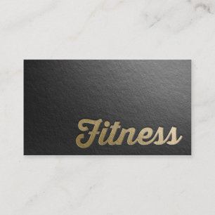 Fitness Personal Trainer Minimaler Black Gold Embo Visitenkarte