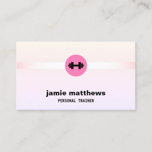 Fitness Personal Trainer Ombre Pink Visitenkarte