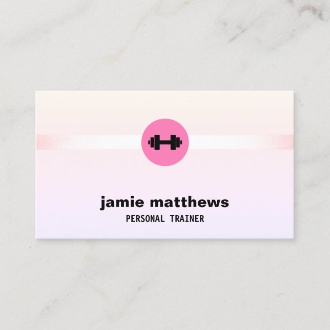 Fitness Personal Trainer Ombre Pink Visitenkarte (Vorderseite)