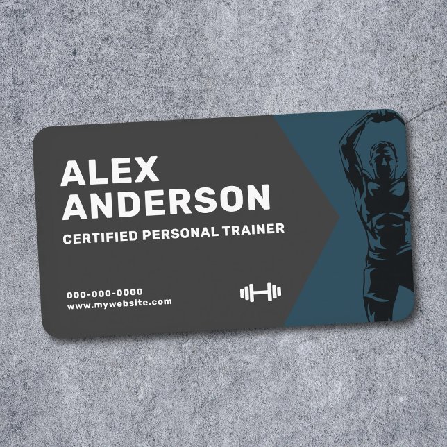 Fitness-Personaltrainer  Visitenkarte (Fitness Personal Trainer Business Card)