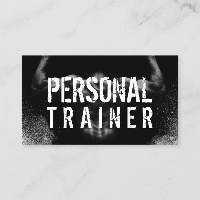 Fitness-persönlicher Trainer-Bodybuilder beruflich Visitenkarte (Vorderseite)