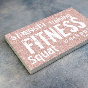 Fitness-persönlicher Trainer-Rosen-GoldGlitzer Visitenkarte