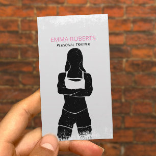 Fitness-persönlicher Trainergrunge-geeignetes Visitenkarte