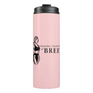 Fitness-Persönliches Training Minimalistisch Rosa  Thermosbecher