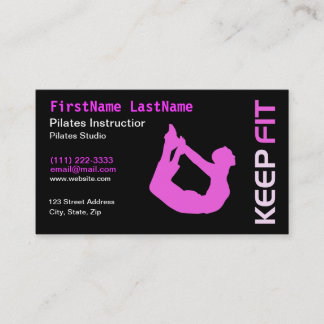 Fitness Pilates Lehrer-Geschäfts-Karte Visitenkarte