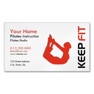 Fitness Pilates Trainer Visitenkarte Magnetische Visitenkarte