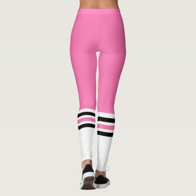 Fitness Pink Team Tube Sock Leggings (Rückseite)