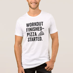 Fitness & Pizza - Funny Gym Quote Feinschmecker Tri-Blend Shirt
