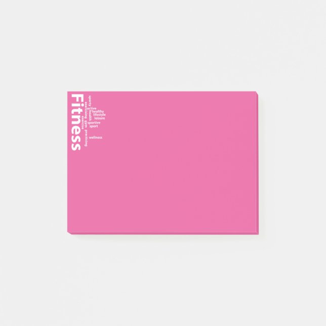 Fitness Post-it Klebezettel (Vorderseite)