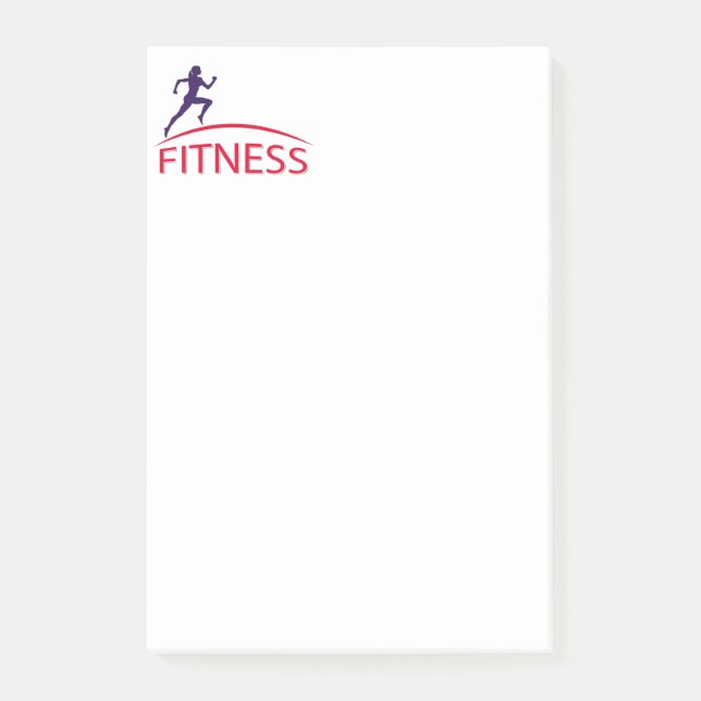 Fitness Post-it Klebezettel (Vorderseite)