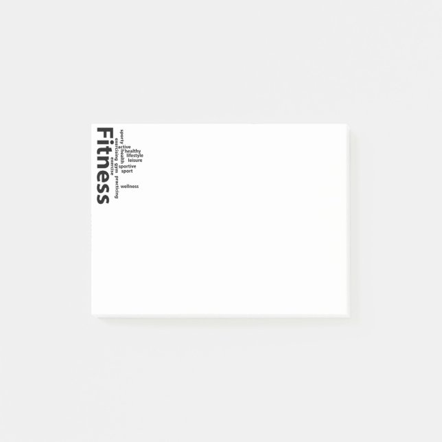 Fitness Post-it Klebezettel (Vorderseite)