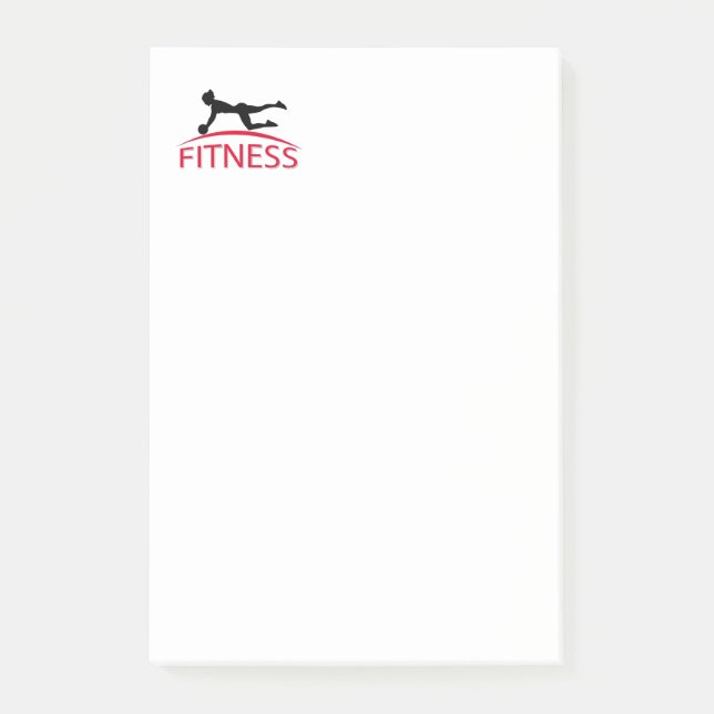 Fitness Post-it Klebezettel (Vorderseite)