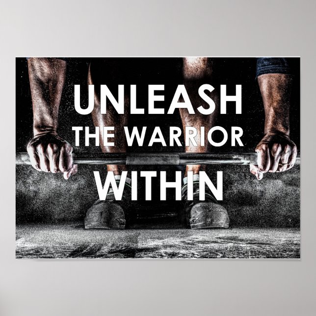 Fitness-Poster für Gym-Körpergewicht des Kriegers Poster (Vorne)
